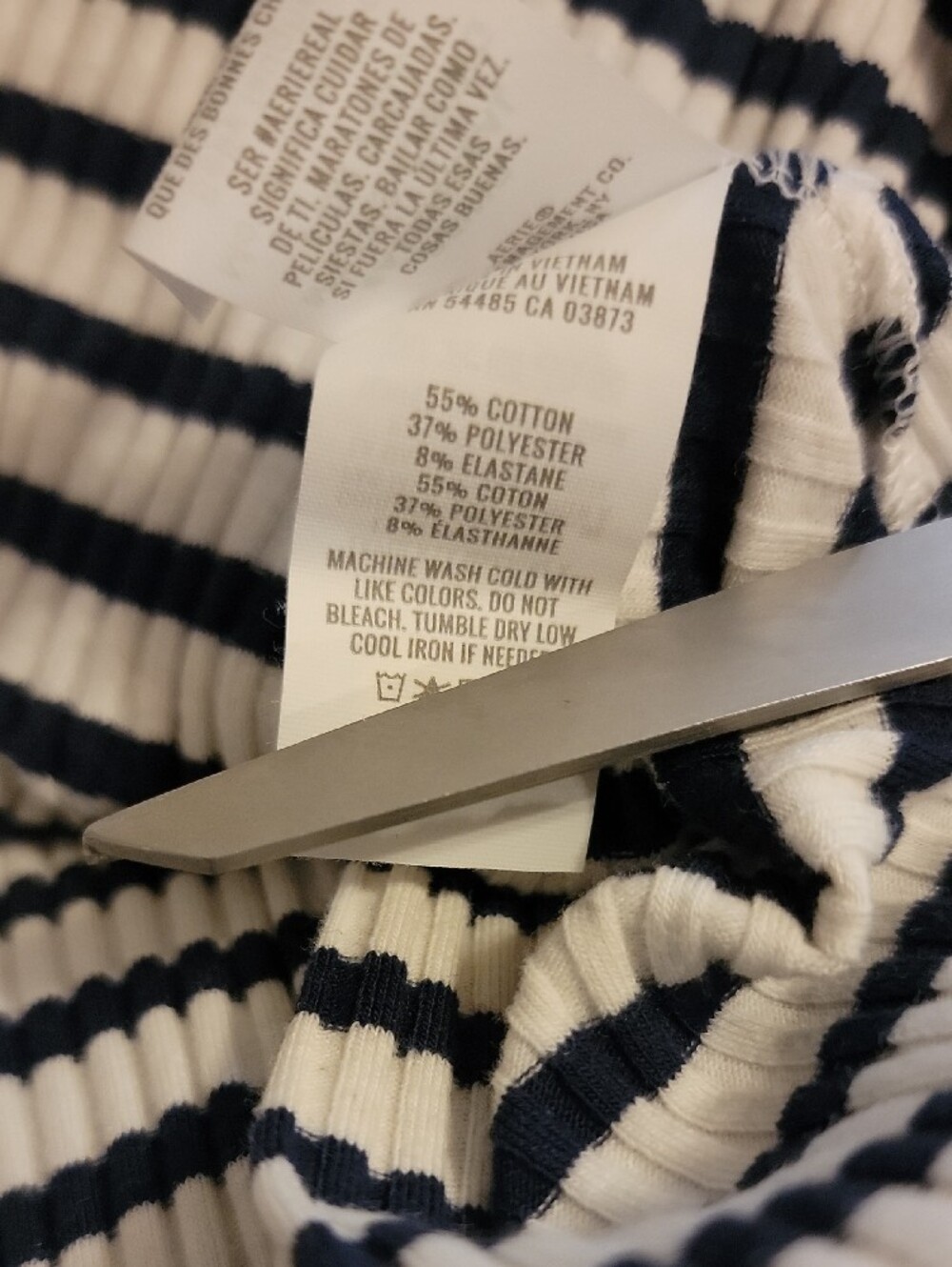 Aerie Striped Navy and White Long Sleeve Maxi Dress XL NWT - Picture 6 of 6